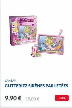 ghibst.zz  lansay  glitterizz sirènes pailletées  9,90€ 45,00€  -33% 