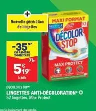 Promo Decolor stop lingettes anti-décoloration 2 en 1(d) chez
