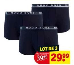 HUGO BOSS  S  HUGO BOSS H  HUGO BOSS HU  LOT DE 3  3995299⁹  PRIX AILLEURS 