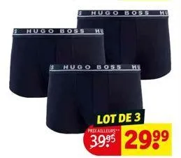 hugo boss  s  hugo boss h  hugo boss hu  lot de 3  3995299⁹  prix ailleurs 