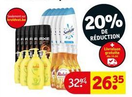 AXE  -  20%  DE  RÉDUCTION  3294 2635  Livraison gratuite di 15.00 