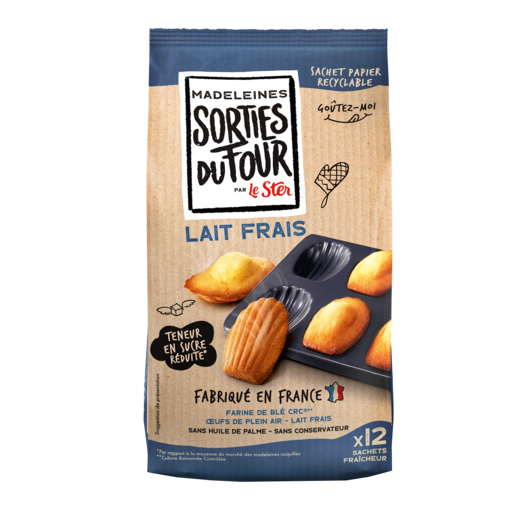 MADELEINES AU LAIT FRAIS SORTIES DU FOUR LE STER