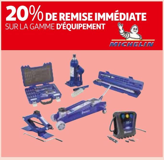 20% DE REMISE IMMÉDIATE SUR LA GAMME D'ÉQUIPEMENT