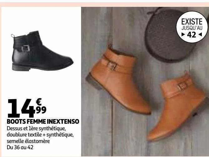 boots femme inextenso