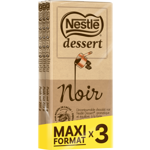 TABLETTES DE CHOCOLAT NOIR DESSERT NESTLE