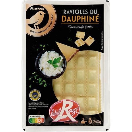 RAVIOLES DU DAUPHINÉ LABEL ROUGE AUCHAN GOURMET