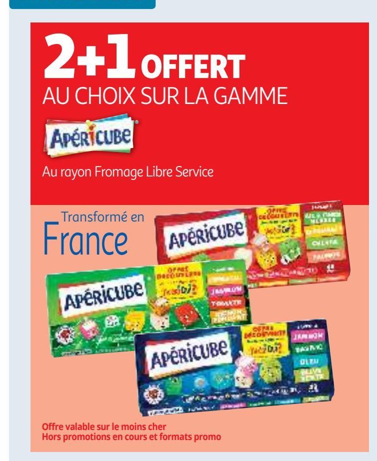 2+1 OFFERT au choix sur la gamme Apericube