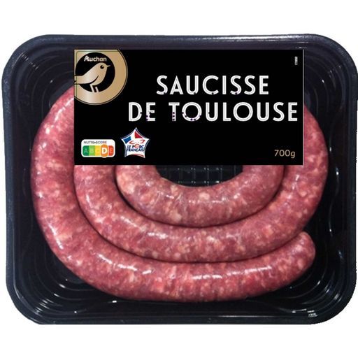 SAUCISSE DE TOULOUSE BRASSE AUCHAN GOURMET