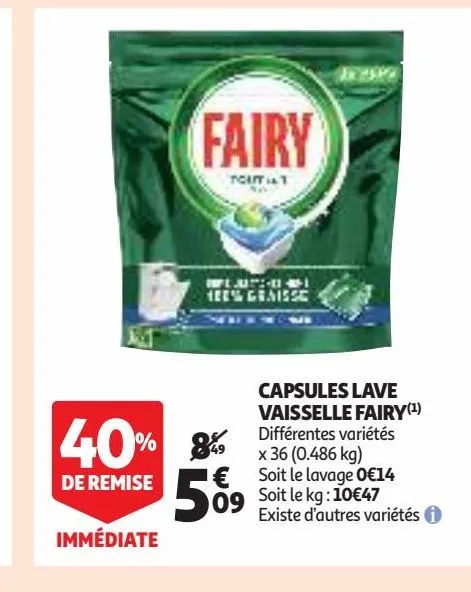 capsules lave vaisselle fairy(1)