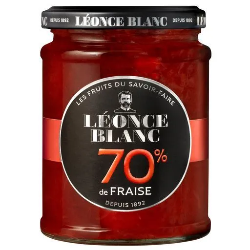 confiture de fraise 70% léonce blanc