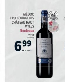MÉDOC CRU BOURGEOIS  CHÂTEAU HAUT  MYLES  Bordeaux  2018  S  CHATEA BANER MEDOC  LYON 