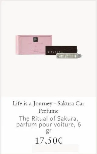 rituals..  life is a journey - sakura car perfume  the ritual of sakura, parfum pour voiture, 6  gr  17,50€ 