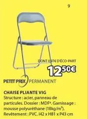 chaise pliante 