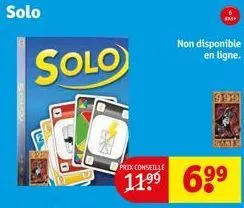 solo  solo  prix conseille  non disponible en ligne.  ang  69⁹ 