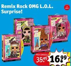 OMG  Remix Rock OMG L.O.L. Surprise!  LONG  L  PRIX CONSEILLE  35⁹9 169⁹  In  TOMO  Music 