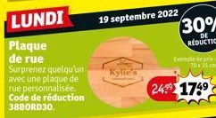 19 septembre 2022  Exemple de prix  70x15cm  24 174⁹ 