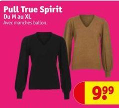 Pull True Spirit  Du M au XL Avec manches ballon.  99⁹  