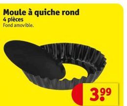 Moule à quiche rond 4 pièces Fond amovible.  3.⁹⁹ 