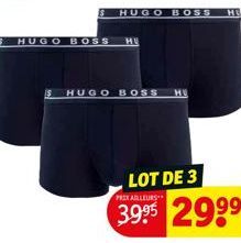 HUGO BOSS  HUGO BOSS  HUGO BOSS  LOT DE 3  PRIX  39.⁹5 299⁹  НЕ 