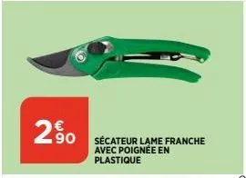 200  sécateur lame franche avec poignée en plastique 