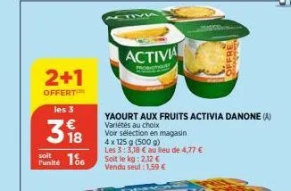 yaourt aux fruits activia