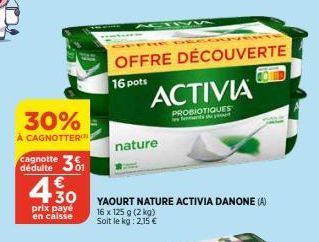 yaourt nature Activia