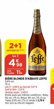 bière blonde Leffe