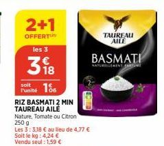 riz basmati Taureau Ailé