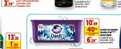 lessive en capsules dash