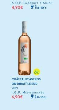 Bio  CHÂTEAU D'ASTROS  ON DIRAIT LE SUD  2021  I.G.P. MEDITERRANÉE 6,90€  E8-10°C 