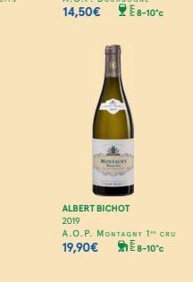 ALBERT BICHOT  2019  A.O.P. MONTAGNY 1" CRU 19,90€ 8-10°C 