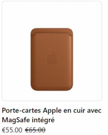 Porte-cartes Apple en cuir avec MagSafe intégré  €55.00 €65.00 