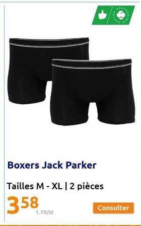 Boxers Jack Parker  Tailles M-XL | 2 pièces  1.79/st  Consulter 