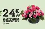 24€  la composition de renoncules 