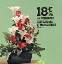189  99  la jardinière  de lys, roses et marguerites holdcm 