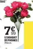 7€  le bouquet de pivoines 20046 cm. 