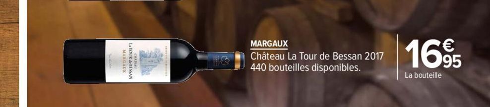 La TOUR de BESSAN  MARGAUX  Château La Tour de Bessan 2017 440 bouteilles disponibles.  1695  La bouteille 