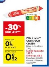 pâte à tarte Carrefour