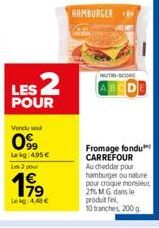 fromage fondu Carrefour