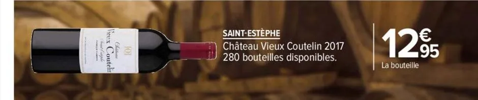 wa  vieux coute  chistem  saint-estèphe  château vieux coutelin 2017 280 bouteilles disponibles.  1295  la bouteille 