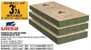 ÉP.45 MM R-1.2-LE M²  376  48€75 LE BALLOT HT:3613 LE M 40663 LE BALLOT 