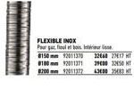 FLEXIBLE INOX  Pour gat, fioul et bois. Inte  8150 mm 92011370 32668 2717 HT 0100 12011271 39000 3250 HT 0200 mm 32011372 43000 35483 HT 