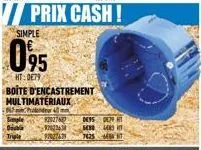 trigle  92027637  37022438  pirita  simple  095  ht:0€79  boîte d'encastrement multimatériaux  pod  prix cash!  deys de ht sch 400 in  7625 