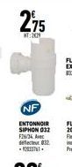 275  MT:2029  NF  ENTONNOIR SIPHON 032 F26/34 A defecteur. 032 -92233761 