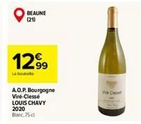 beaune (21)  12.99  la boute  a.o.p. bourgogne viré-clessé louis chavy  2020 blanc,75 cl 