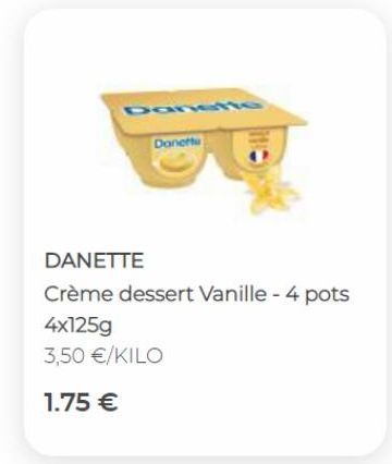 crèmes renversées Danette