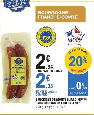 saucisses E.Leclerc