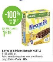barres de céréales Nesquik