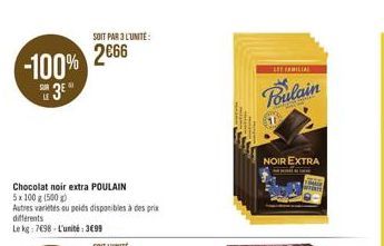 chocolat noir Poulain