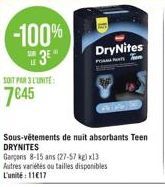 sous-vêtements DryNites